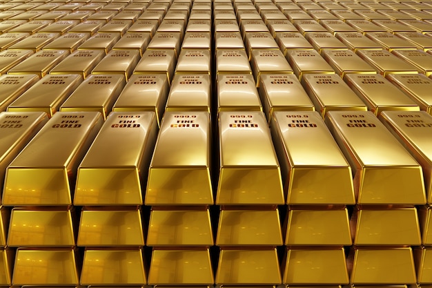 Stack of gold bars