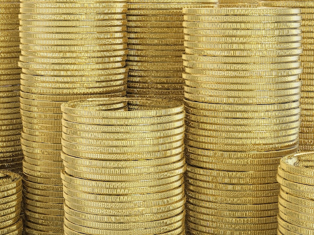 Stack of gold coins background