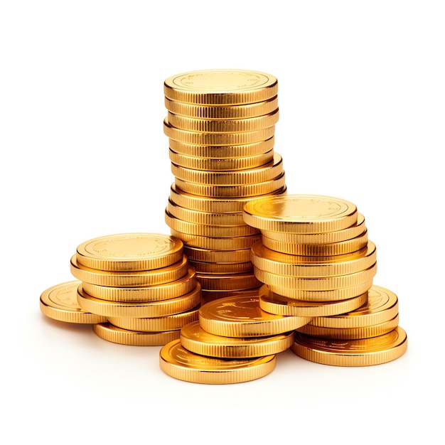 a stack of gold coins