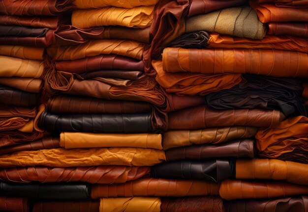 Stack of leather