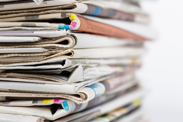 Stack of newspapers