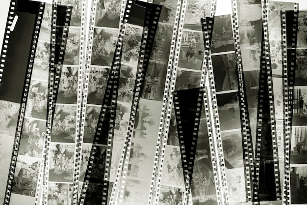 Photo stack of old films