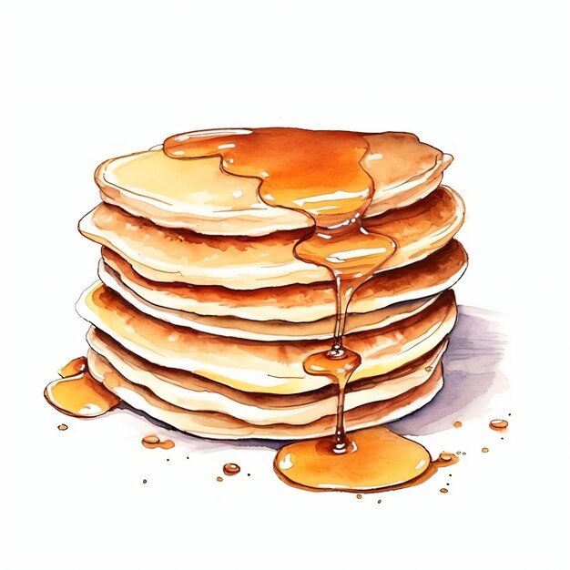 stack of pancakes isolated