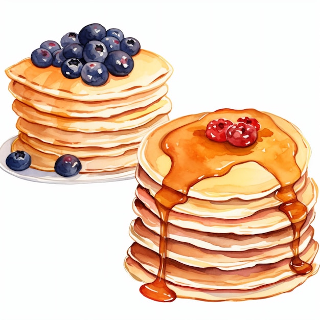 stack of pancakes isolated