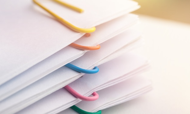 Stack of papers concept
