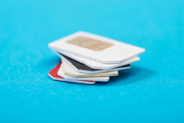 Stack Of Phone Sim Card