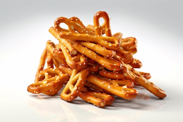 A stack of pretzels