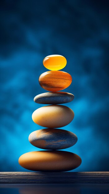 Photo a stack of rocks with one that says'gold'on it