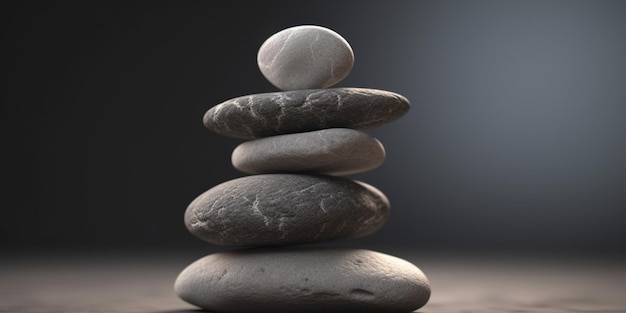 A stack of rocks with one of them labeled'the rocks '