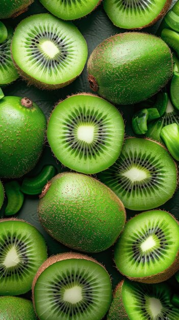 Stack of Sliced Kiwis