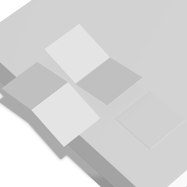 A stack of square boxes is shown on a white background.