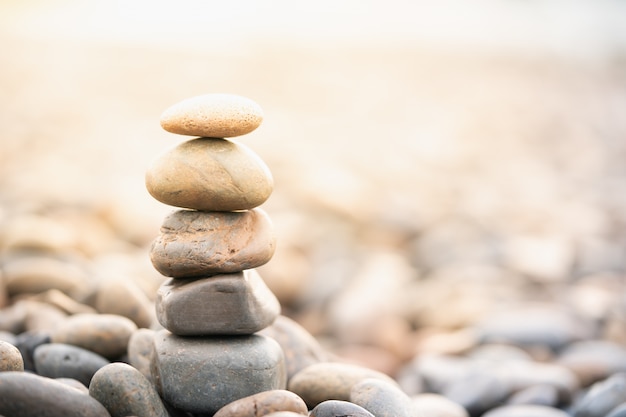 Photo stack of stones. spa treatment and zen like concept