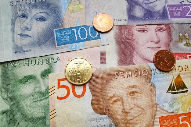 Photo stack of swedish krona