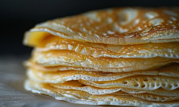 Stack of thin pancakes