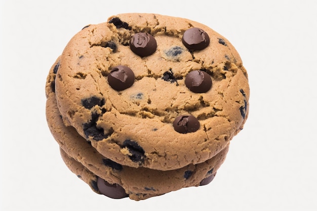 A stack of three peanut butter cookies