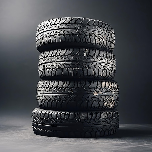 Stack of tires Generative Ai