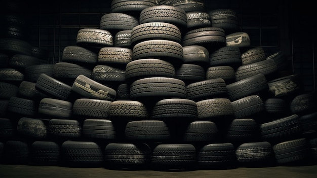 Photo a stack of tires with the word tires written on it