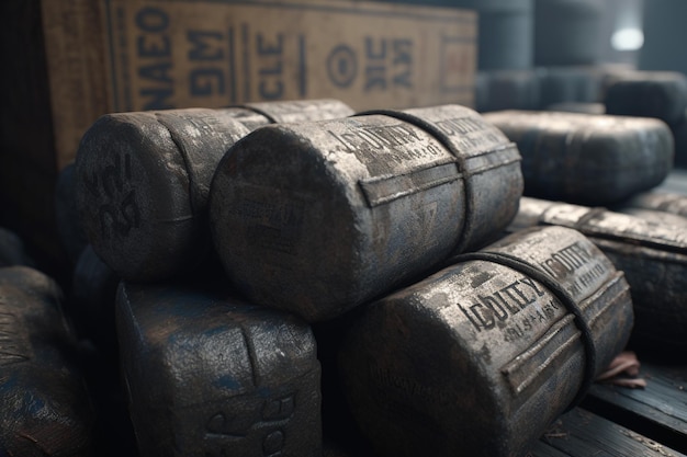 A stack of weights with the word boron on it