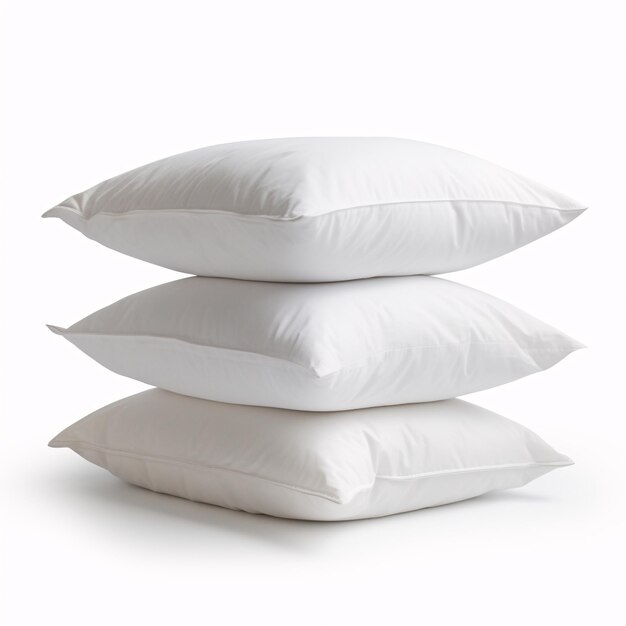 Photo a stack of white pillows