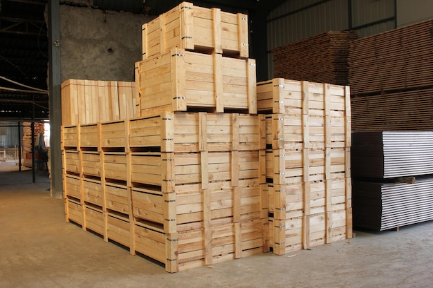 Stack of wooden pallets