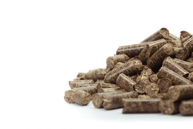 Stack of wooden pellets for bio energy