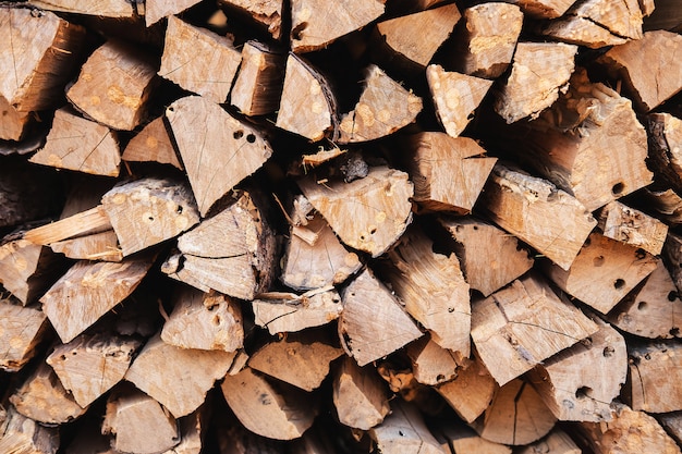 Stacked firewood background