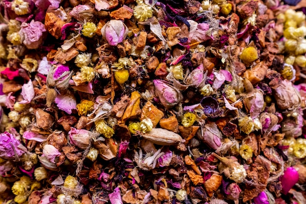 stacked flower tea