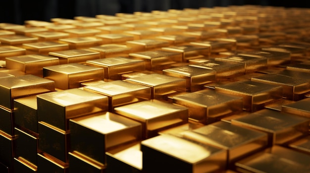 Stacked gold bullion background