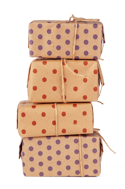 Stacked group of gift boxes