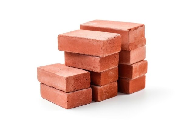 Stacked Red Building Bricks