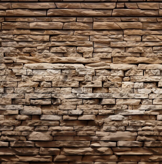 Photo stacked stone wall background horizontal