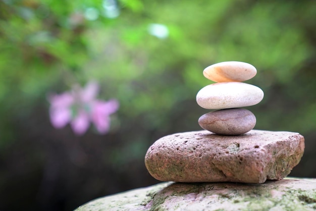 Stacked stones or pebbles