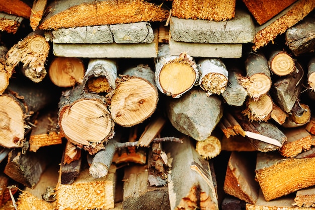 Stacked wood timber for construction