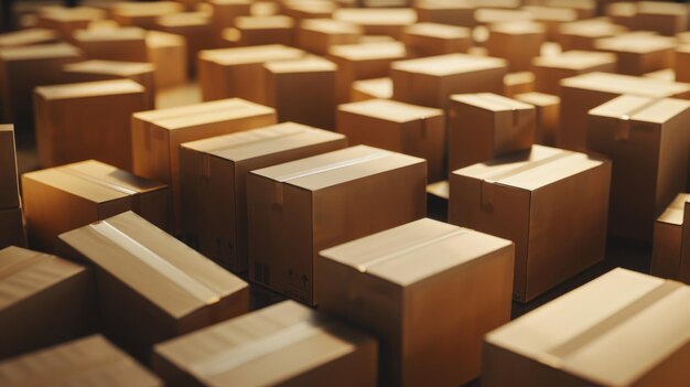 Photo stacked wooden boxes