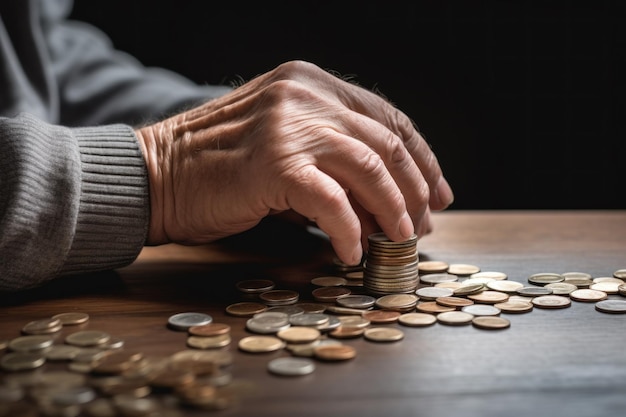 Stacking Coins on a Table