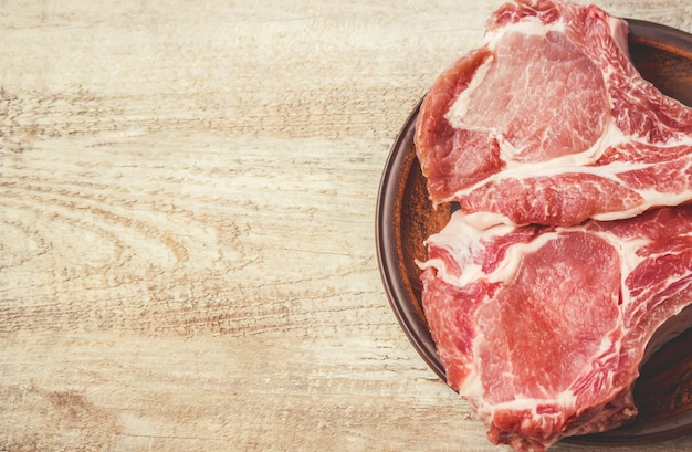 Стеки мяса из свинины