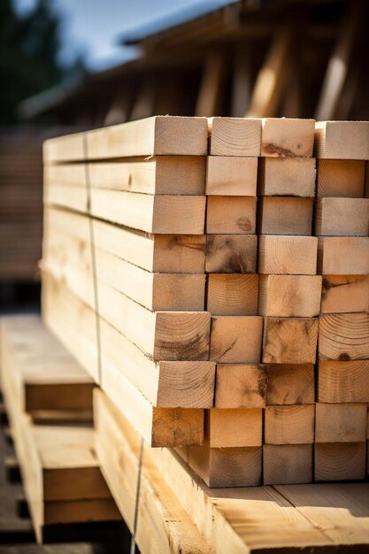 Pile di legno di pino assi di legno naturale grezzo assi di legno assi di legno  legno industriale