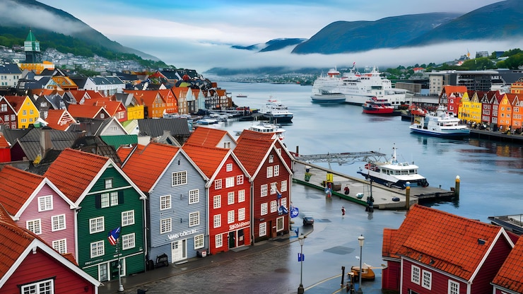 Foto stad bergen