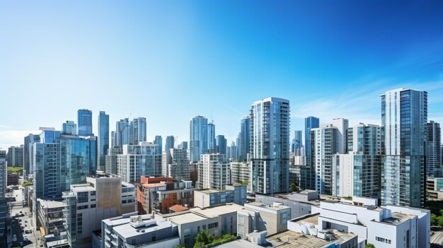 Stad hoogbouw in een moderne skyline