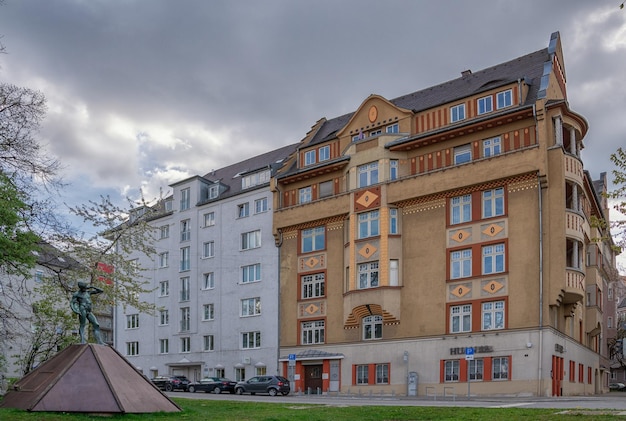 Stad in duitsland augsburg prachtig uitzicht op straat