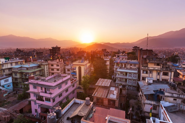 Stad Kathmandu in Nepal