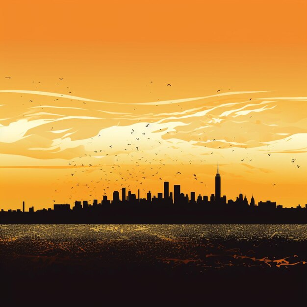 Foto stad skyline achtergrond vectorillustratie