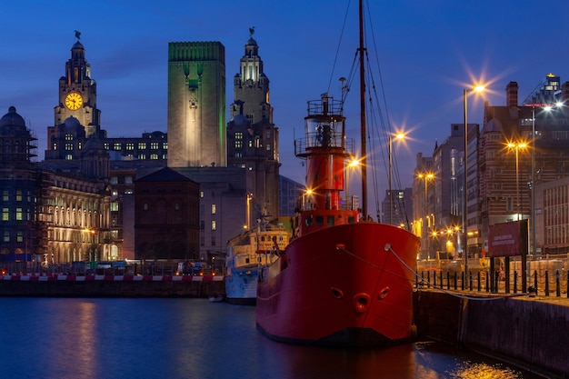 Stad van Liverpool op Merseyside in het noordwesten van Engeland