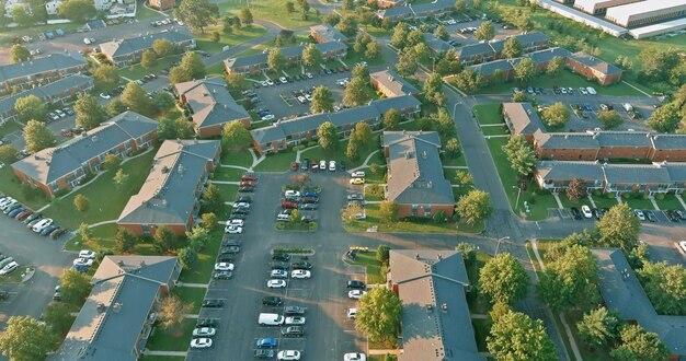 Stad van Sayreville New Jersey een appartementencomplex gemeenschap in Amerika de luchtfoto bekeken