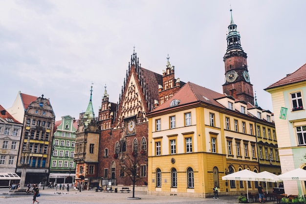 Stadhuis en marktplein van Wroclaw