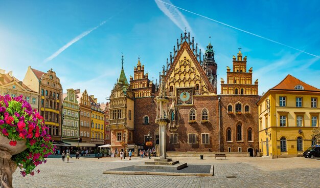 Stadhuis op het Marktplein Wroclaw Polen