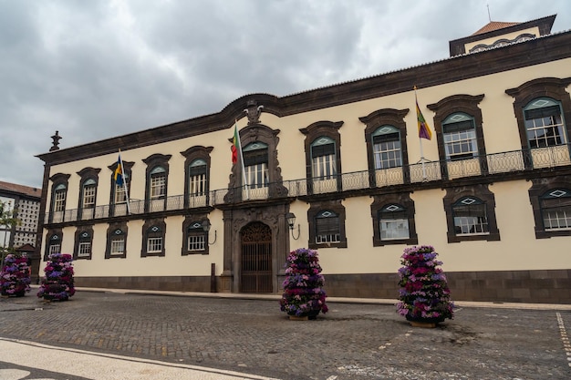 Stadhuis van de stad funchal op madeira portugal