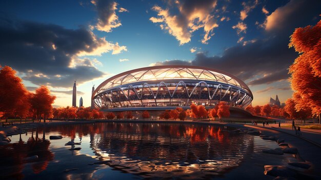 Stadion in de stad.