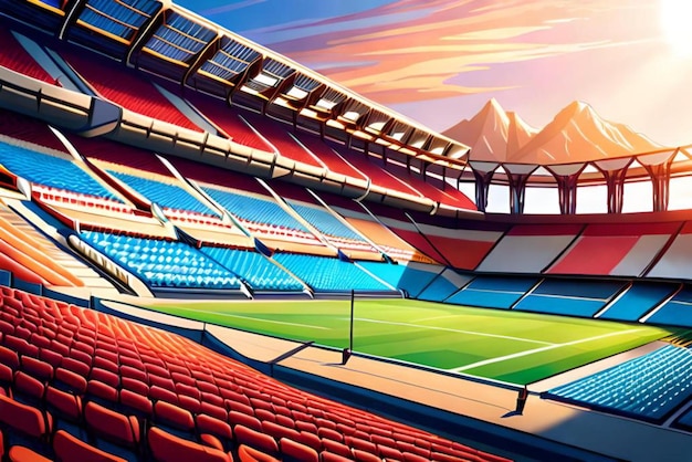 Stadion voetbal vislumbre ilustratie