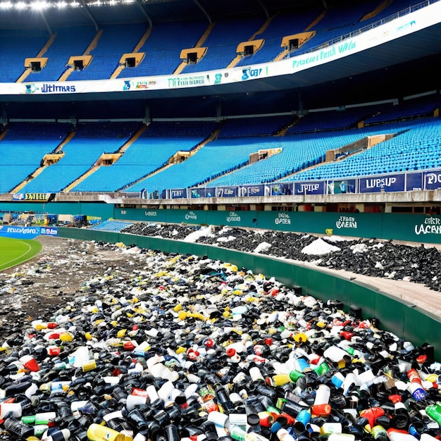 사진 경기장 청소 환경 책임 과 공중 보건 을 촉진 하는 일